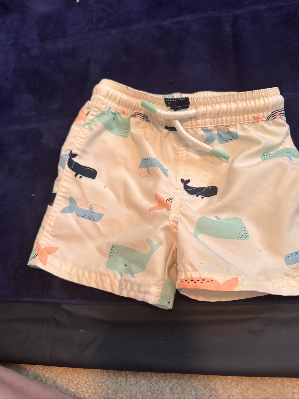 Pl Baby Swim Whale Print Swim Trunks-18mos, gently worn